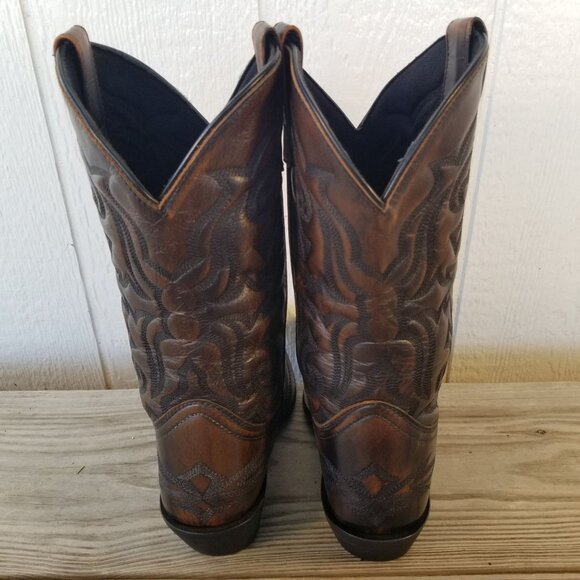 Laredo Hawk Mens Brown Leather Cowboy Western Boots 10.5 D 6862 - Picture 13 of 13